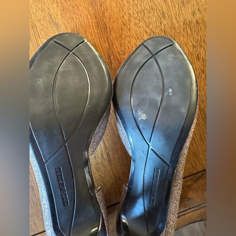 Marc Fisher Glitter Peep-Toe High Heel Pumps Women’s 8M - Picture 4 of 10
